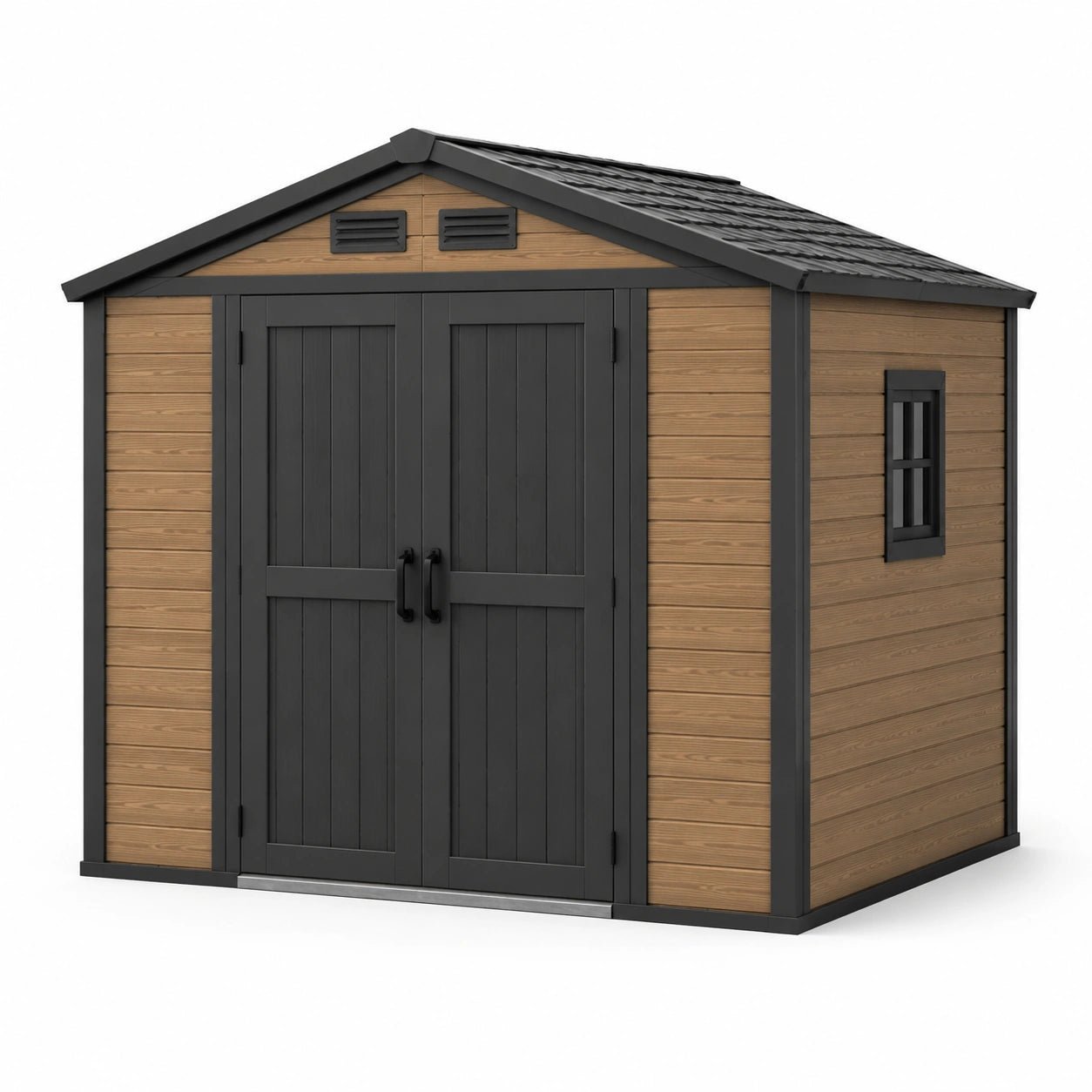 Abri de jardin en composite bois/gris