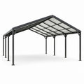 Abri voiture aluminium 6x5m toit polycarbonate translucide 6mm