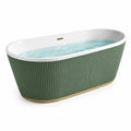 Baignoire îlot acrylique avec finition vert olive 170x80x60 cm