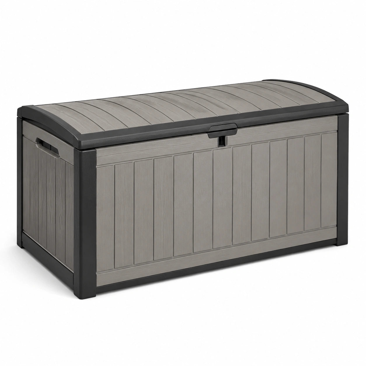 Coffre de rangement extérieur en plastique gris/noir