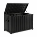 Coffre de rangement extérieur en acier noir 120x60x63 cm
