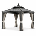 Pavillon en aluminium et acier avec rideaux en polyester 3.5m x 3.5m