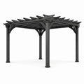 Pergola en aluminium noir autoportant 300x300 cm