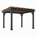 Pergola en bois et aluminium noir