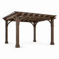Pergola en bois de cèdre 400x300 cm marron