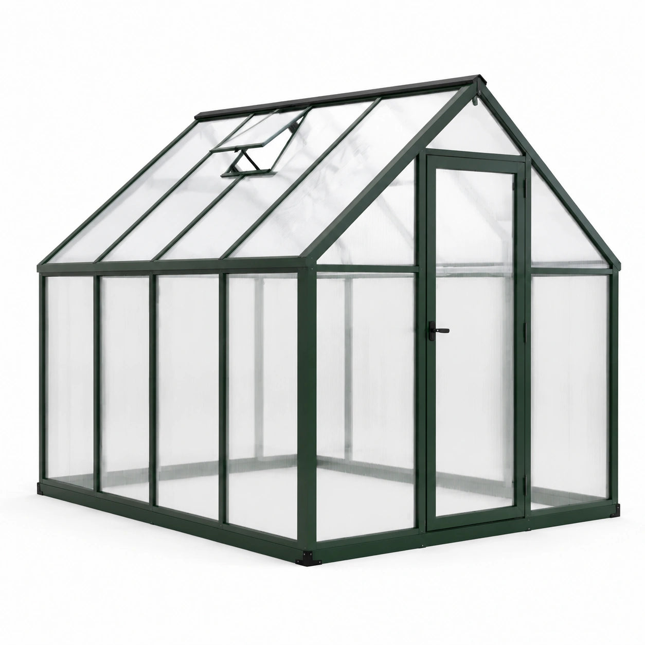 Serre en aluminium avec panneaux en polycarbonate transparent 4 mm