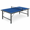 Table de ping-pong pliante bleu MDF et cadre en métal